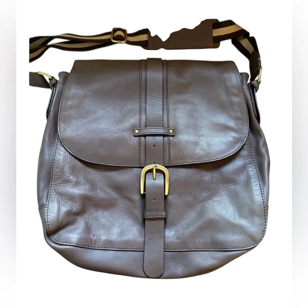 Vintage Billy‎ Bag London Brown Leather Crossbody Messenger Bag